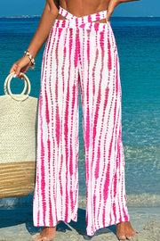 Leopard print suspender swimsuit three-piece swimsuit