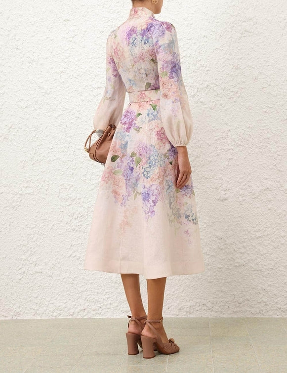 Dawning Buttoned Midi Dress