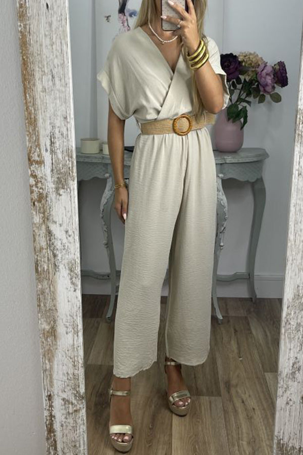 Mono Elvira's trendy solid wide-leg jumpsuit