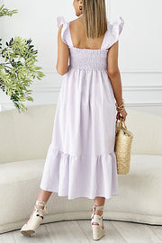 Lilac Doll Sleeveless Square Neck Dress