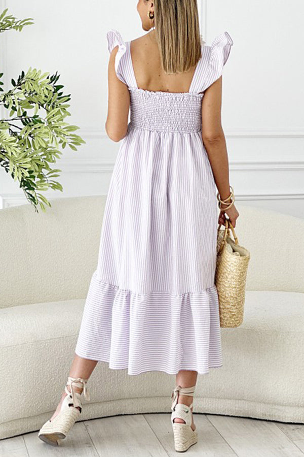 Lilac Doll Sleeveless Square Neck Dress