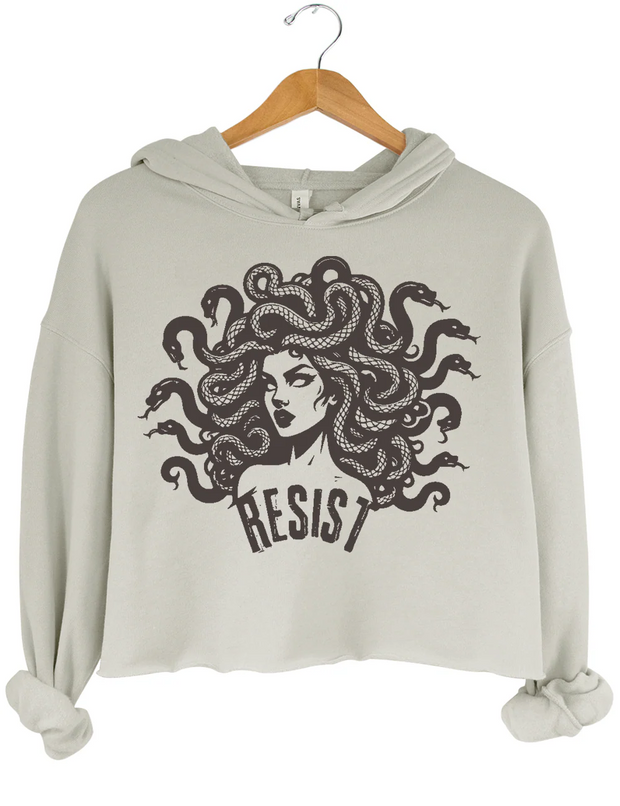 Resist Medusa Crop Hoodie