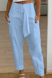 High waisted casual suit pants