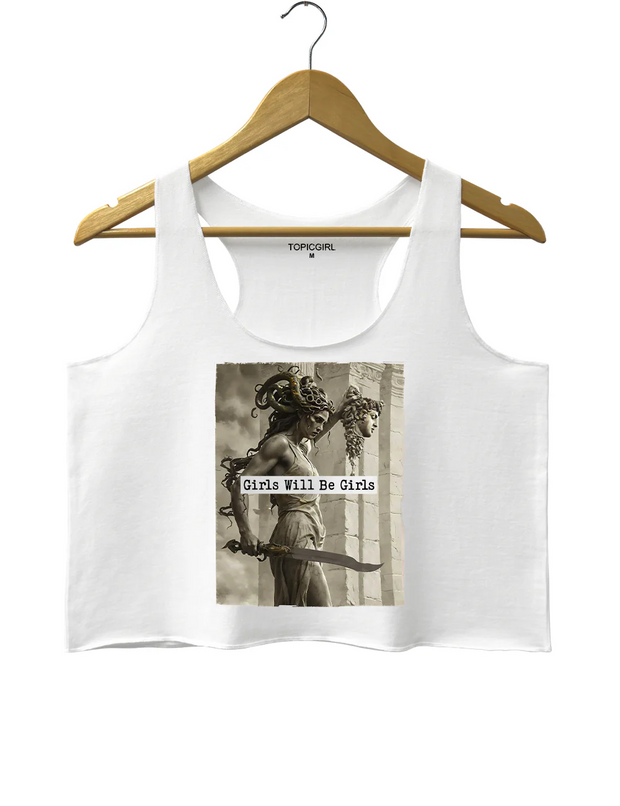 Medusa With The Head Of Perseus Crop Tank Top