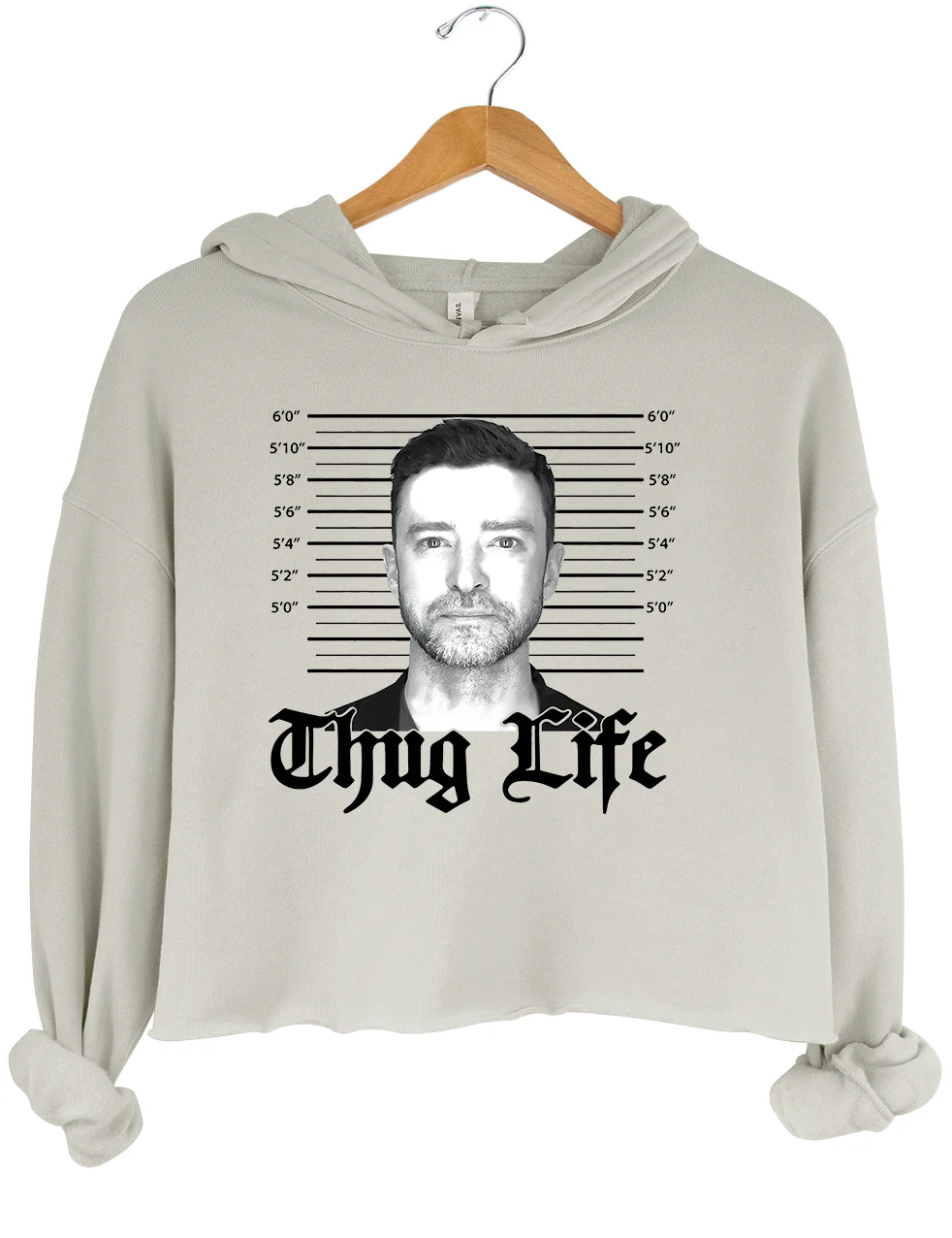 Thug Life Justin Timberlake Crop Hoodie