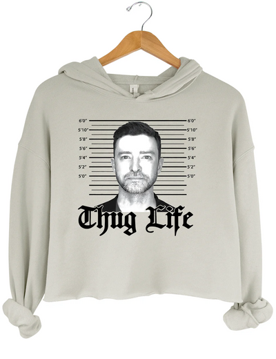 Thug Life Justin Timberlake Crop Hoodie