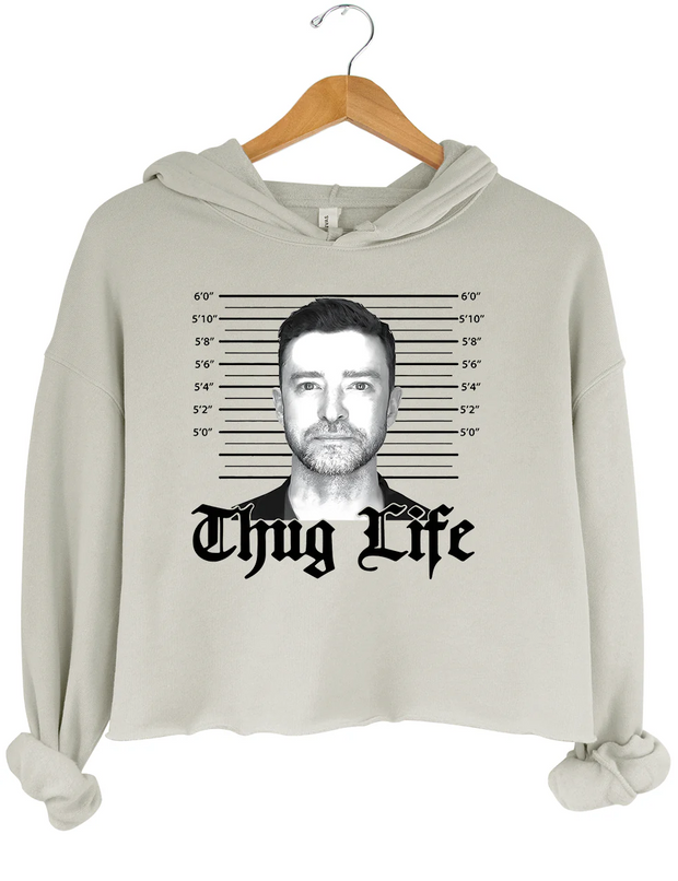 Thug Life Justin Timberlake Crop Hoodie