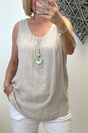 Penelope Necklace Lined Vest Top