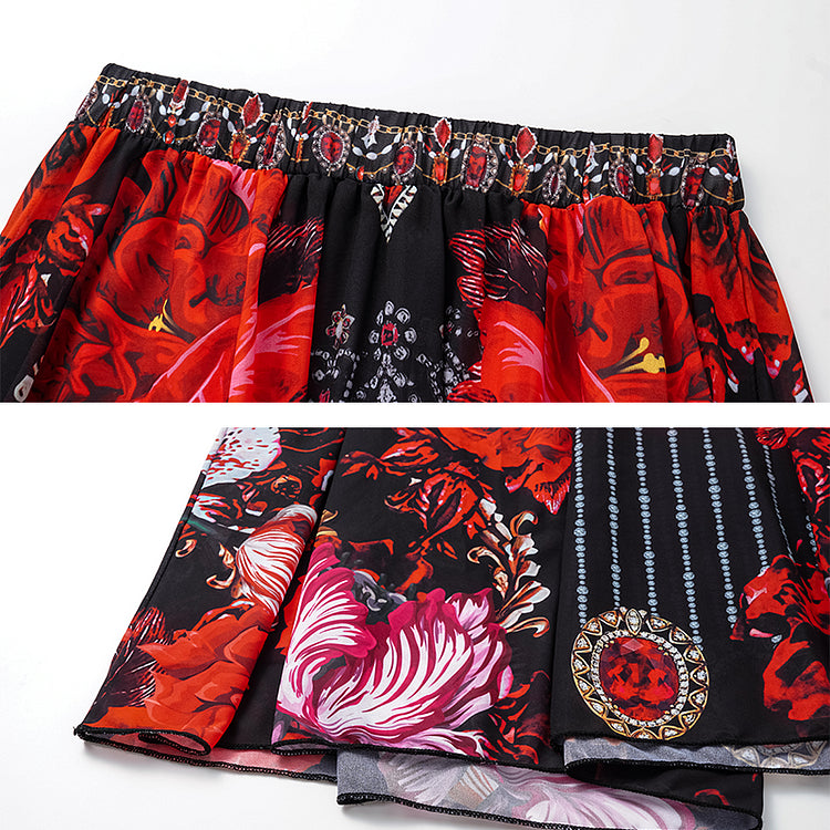 Maillot de bain une pièce et jupe à imprimé rose Swimgirls, avec nœud papillon et bretelles nouées 
