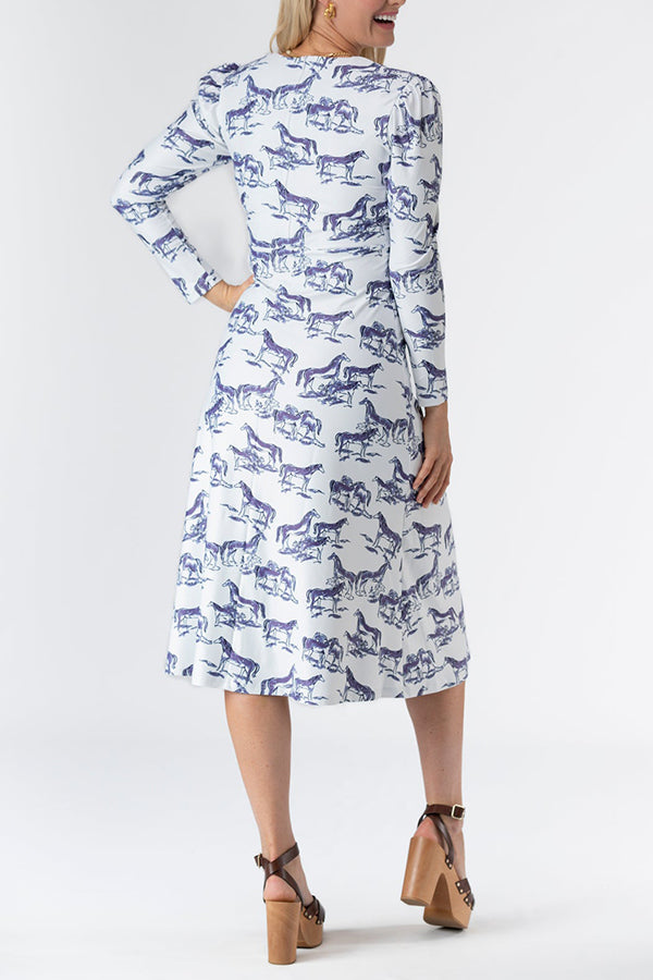 The Emmaline Wild Horse Toile Dress