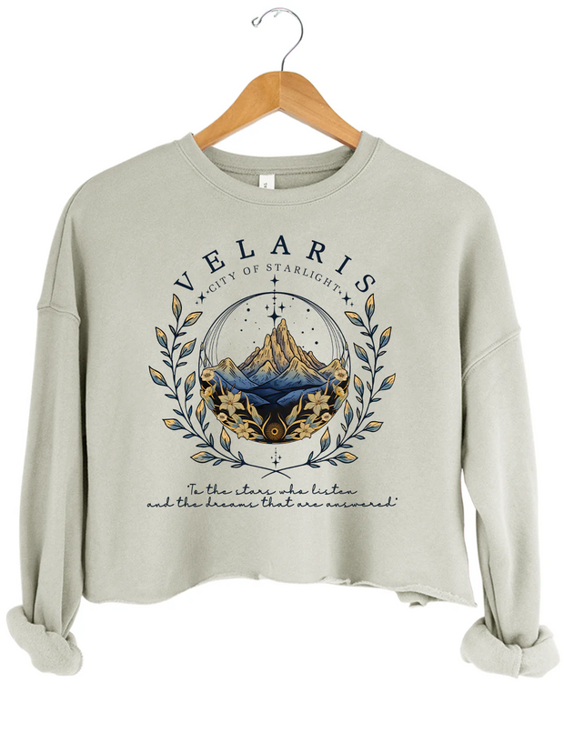 ACOTAR Velaris City Of Starlight Crop Sweatshirt