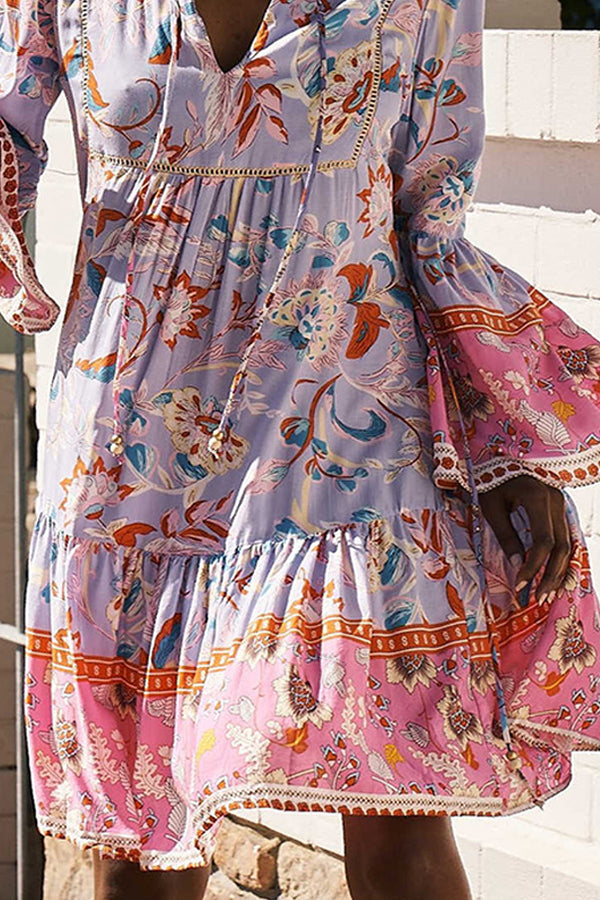 Trendy Floral Chiffon Cake Dress
