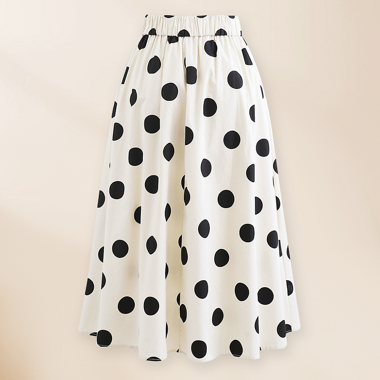 Maillot de bain une pièce et jupe à décor de nœud papillon noir et blanc 