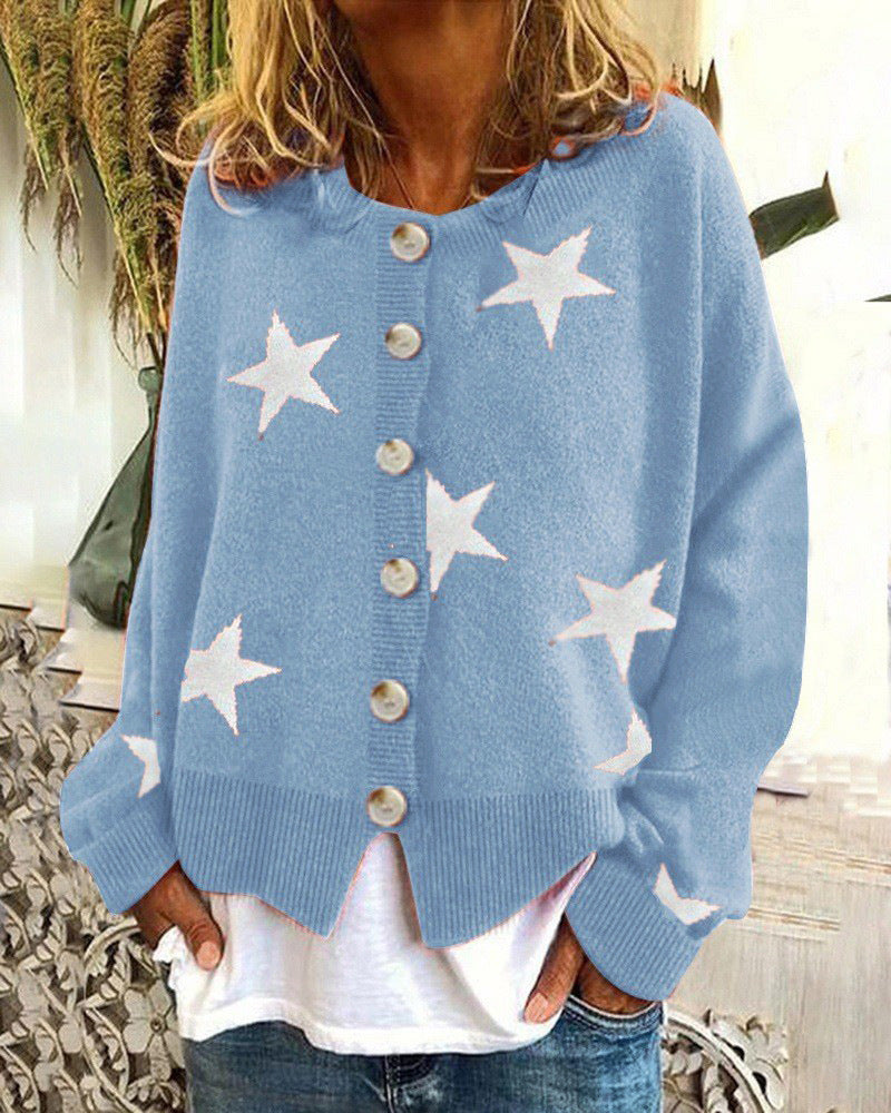 Women's Star Sweater Cardigan