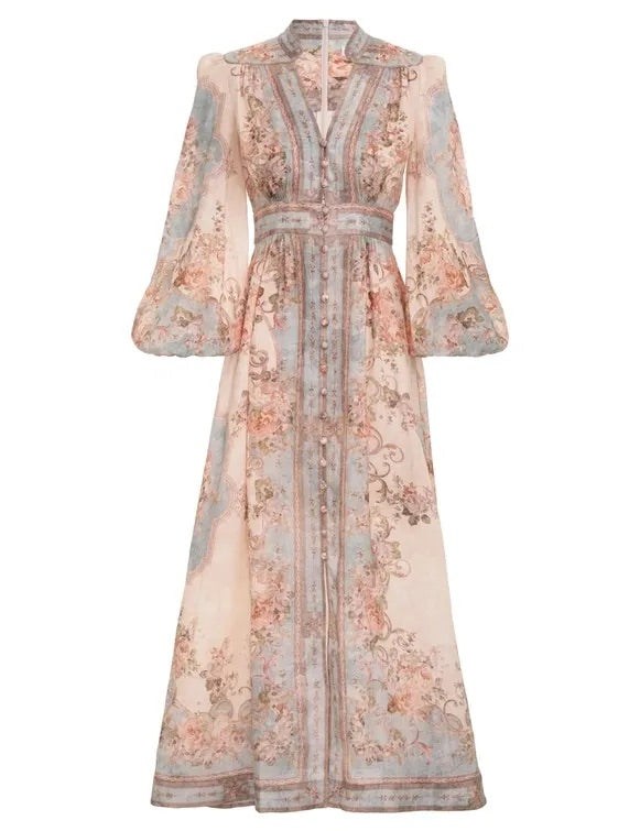 Robe midi plongeante August