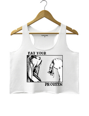 Attack On Titan Eat Your Protein Crop Tank Top