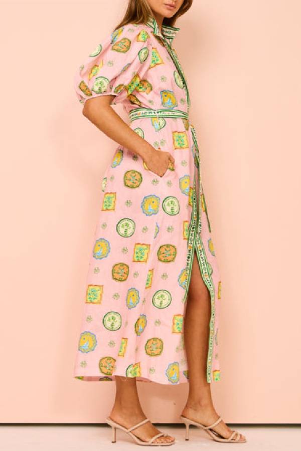 Maxikleid mit weihnachtlichem Robben-Print