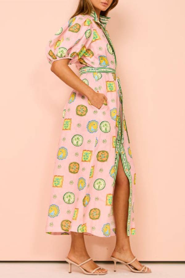 Holiday Seal Print Maxi Dress