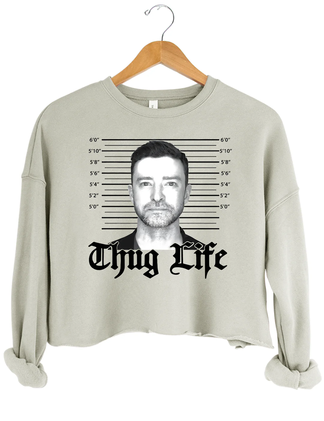 Thug Life Justin Timberlake Crop Sweatshirt