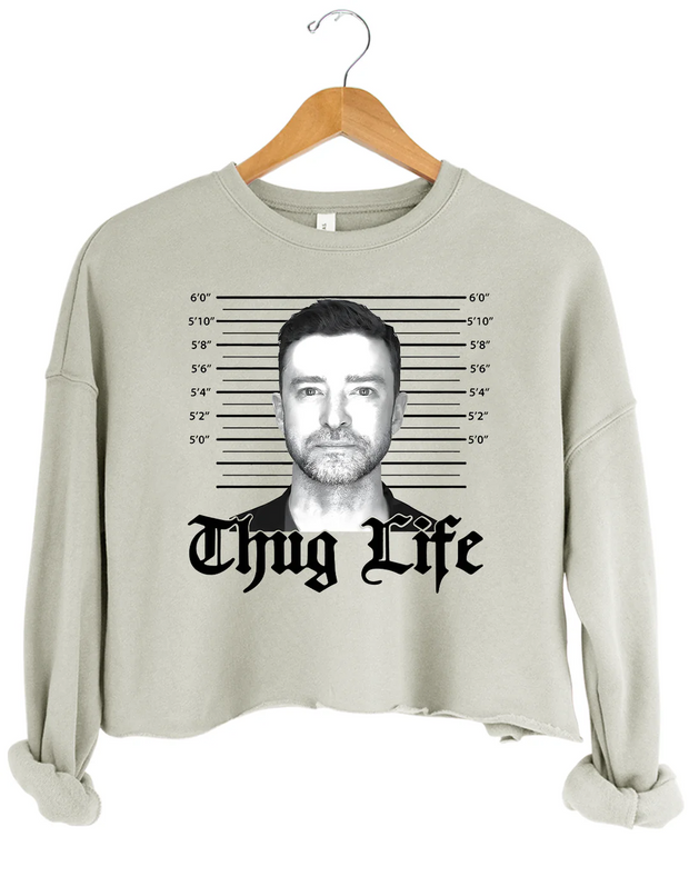 Thug Life Justin Timberlake Crop Sweatshirt