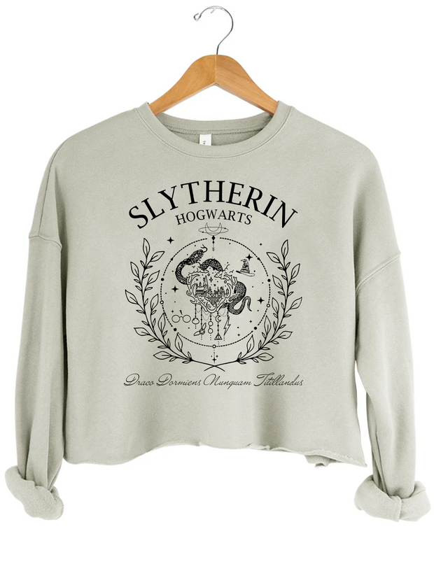 Hogwarts Slytherin Crop Sweatshirt