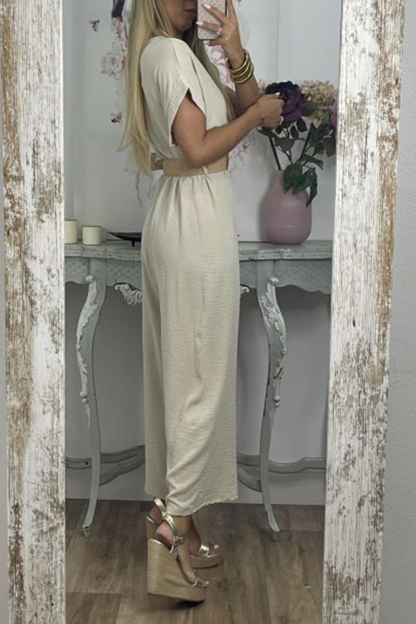 Mono Elvira's trendy solid wide-leg jumpsuit