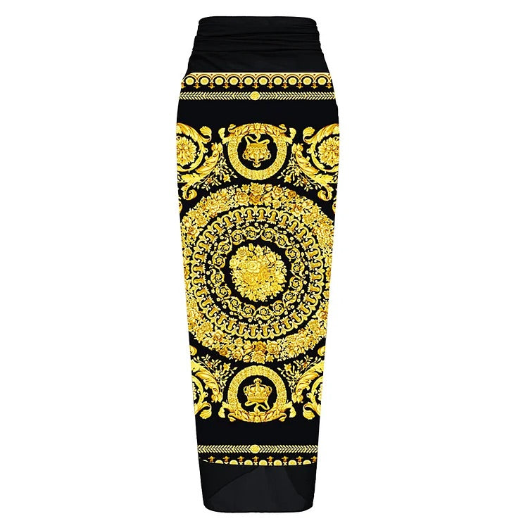 Maillot de bain une pièce réversible avec nœud papillon et sarong swimgirls 