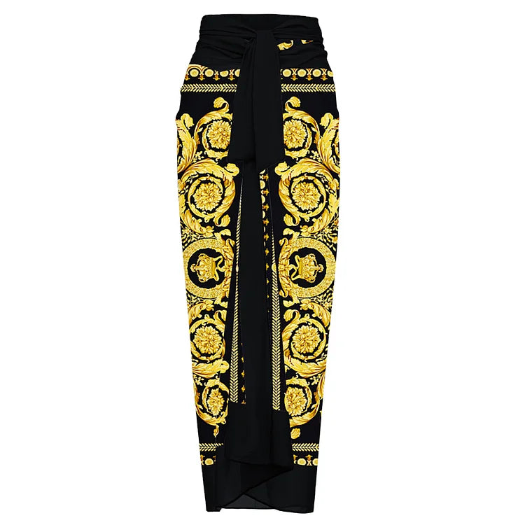 Maillot de bain une pièce réversible avec nœud papillon et sarong swimgirls 