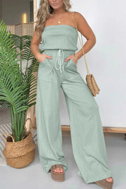 2024 NEW STRAPLESS WIDE LEG STRIPED JUMPSUIT (BUY 2 FREE SHIPPING)