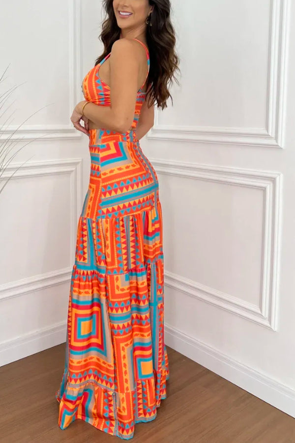 Ensemble robe longue deux pièces