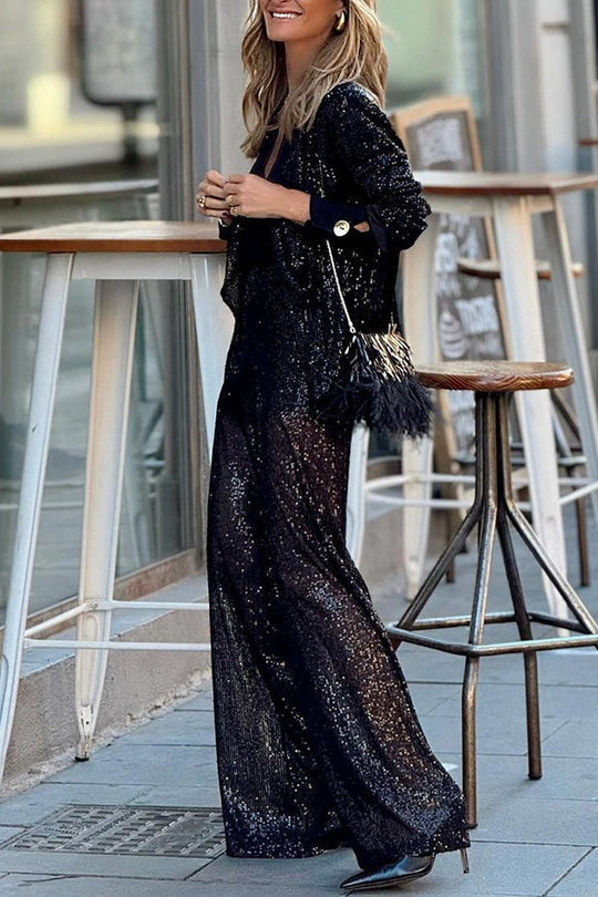 Special Treat – Lockerer Party-Blazer mit Pailletten-Revers 