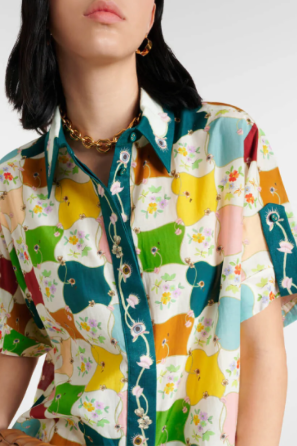 Modisches Hemd-Shorts-Set mit Graffiti-Print