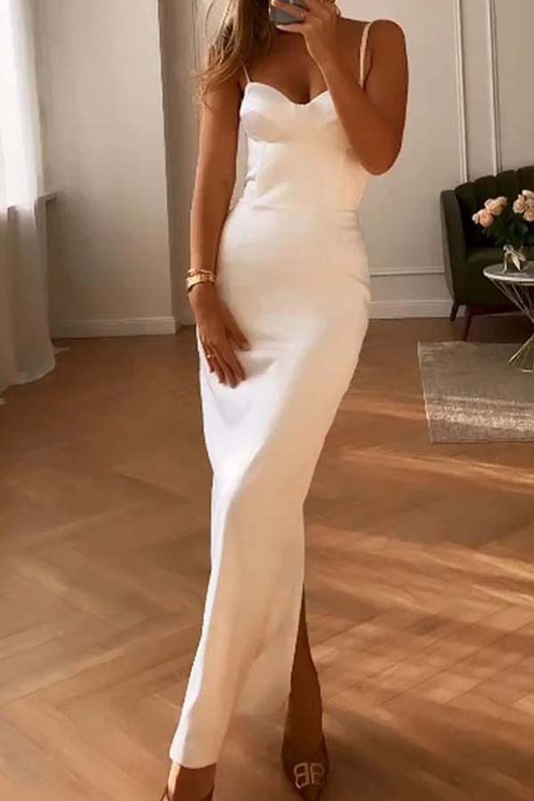 OPEN BACK MAXI BUSTIER DRESS
