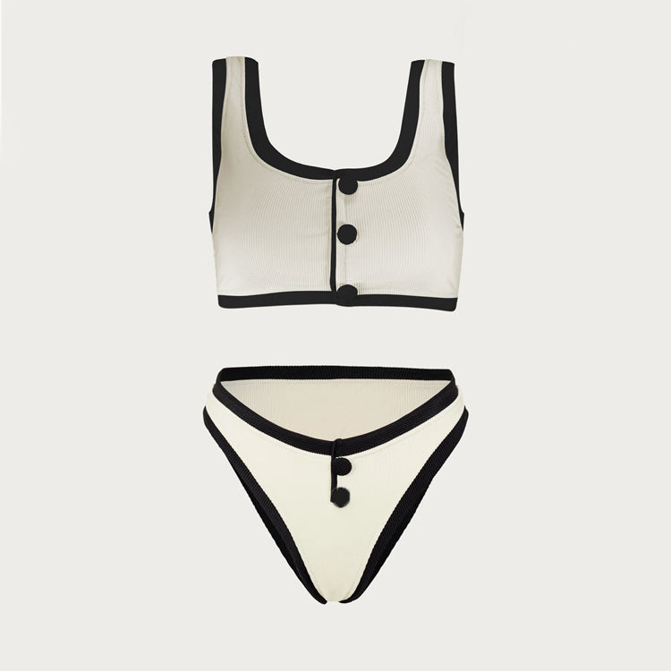 Maillot de bain bikini Grace à blocs de couleurs 