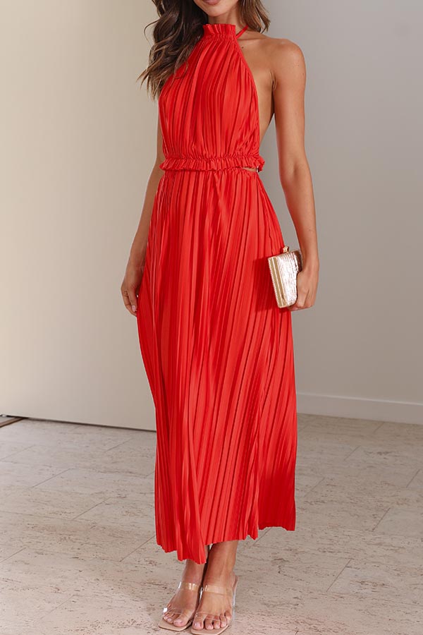 Ensemble deux pièces robe débardeur dos nu et plissée Marilyn 