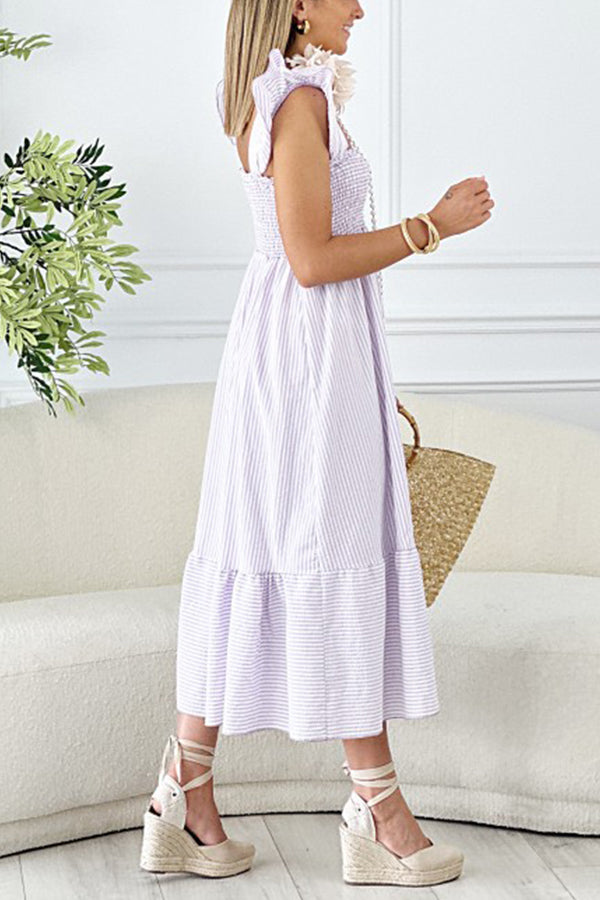 Lilac Doll Sleeveless Square Neck Dress