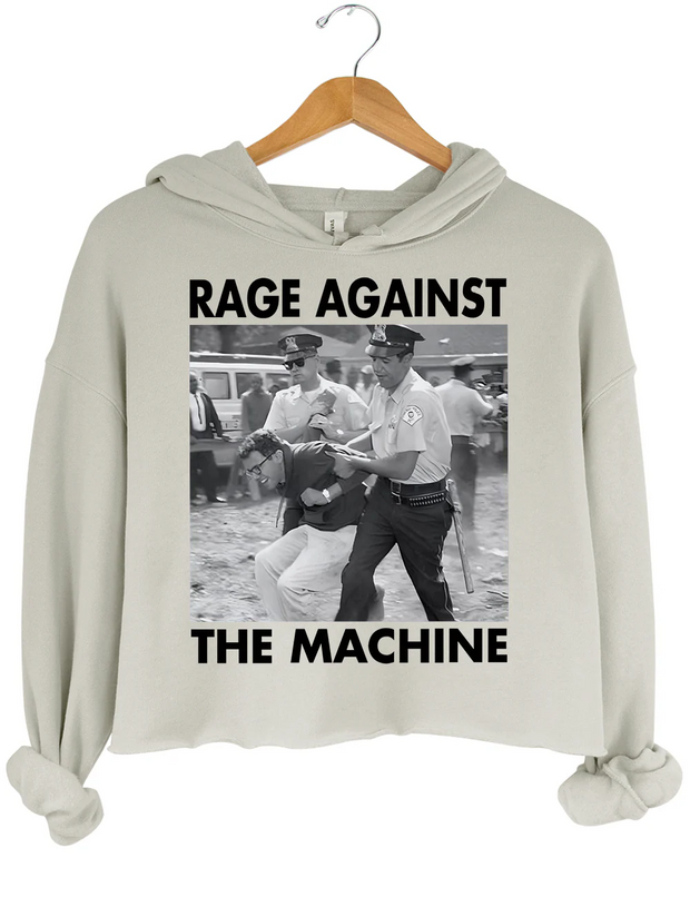 1963 Arrest Bernie Sanders Crop Hoodie