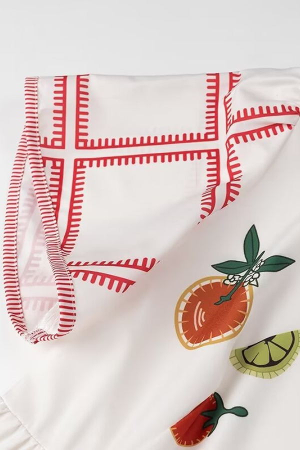 Langes Kleid mit Street Fashion-Print