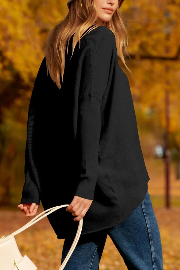 Pull en maille à manches chauve-souris pour femme (achetez-en 2, livraison gratuite) 