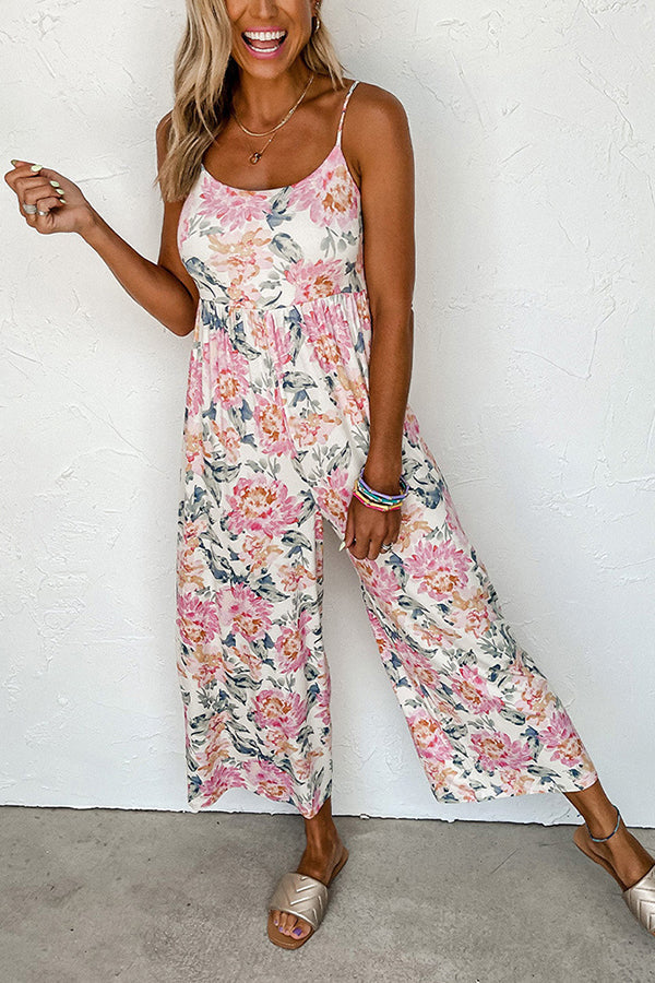 Blossom Babe Floral Relaxed Wide Leg Jumpsuit