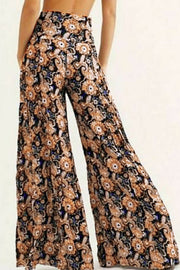 High Waist Flared Trousers Loose Slacks