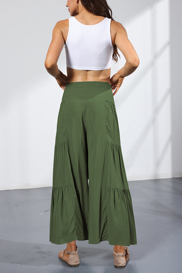 Bandage Casual Women's Wide Leg Pants