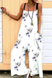 Women's Printed Loose One-piece Suspenders