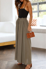 Solid Color Lightweight Flowy Wide Leg Pants