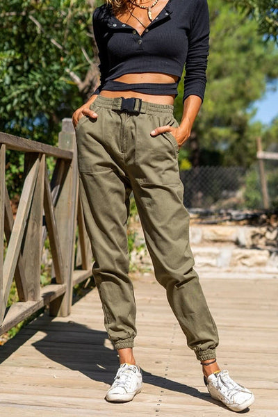 Elastic Waist Jogger Pants