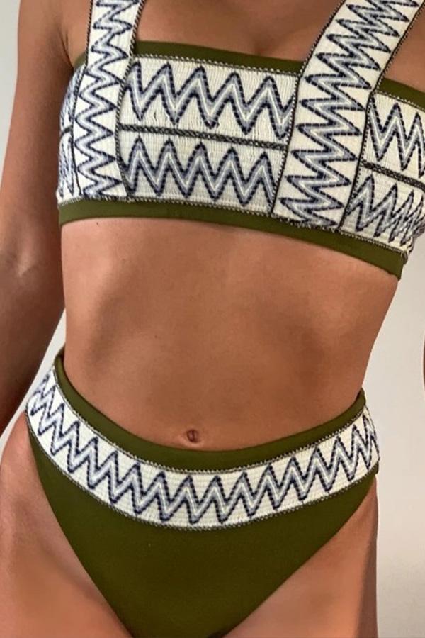 Ethnic Embroidery Stitching Bikini