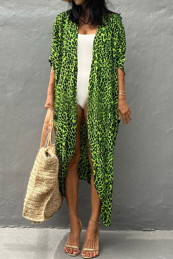 Chemisier long tie-dye pour la plage et les vacances