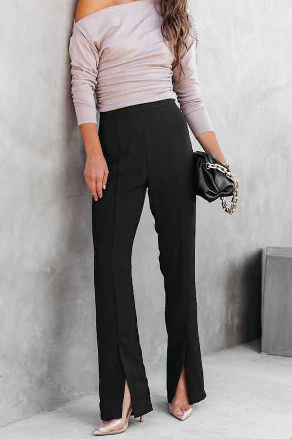 PANTALON À OURLET FENDU