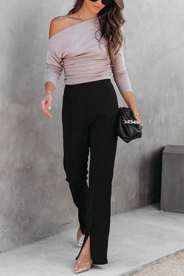 PANTALON À OURLET FENDU