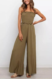 Love Out Loud Smocked Off Shoulder Jumpsuit